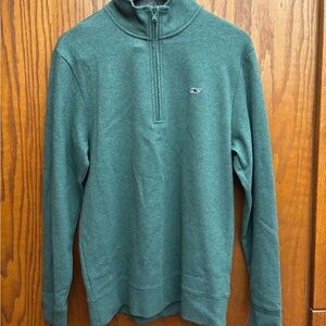 Vineyard Vines Teal Zip-Up Sweater